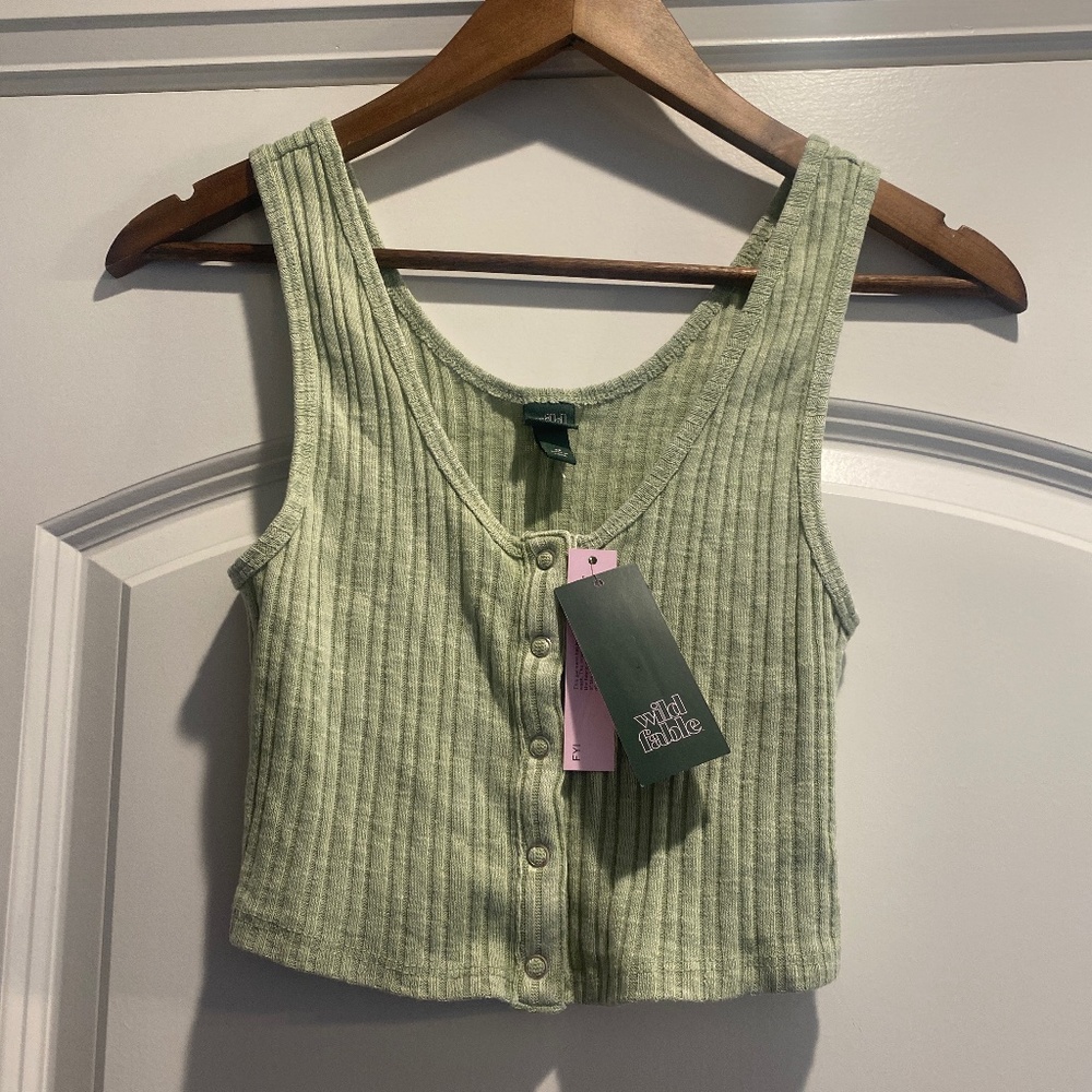 Wild Fable snap front crop top